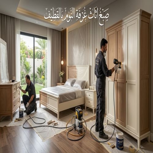 صبغ اثاث غرفة النوم بالقطيف